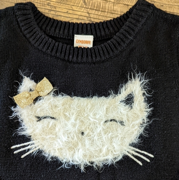 Gymboree Fuzzy Cat Sweater, Size M 7-8 - Picture 2 of 3
